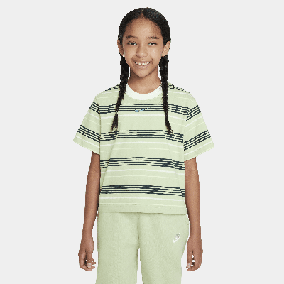 Nike Sportswear Essentials+ Big Kids' (girls') Boxy T-shirt In Green
