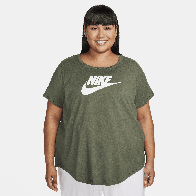 Nike Women's  Sportswear Essentials Logo T-shirt (plus Size) In Green