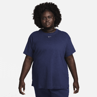 Nike Plus Size Active Sportswear Essential Women's Logo T-shirt In Blue