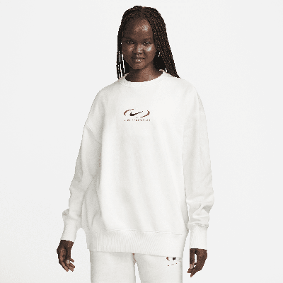 Nike Women's  Sportswear Phoenix Fleece Oversized Crew-neck Sweatshirt In White
