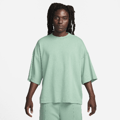 Nike Men's  Sportswear Tech Fleece Reimagined Oversized Short-sleeve Sweatshirt In Green