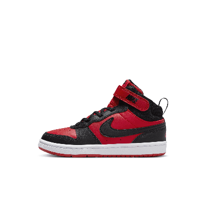 Nike Court Borough Mid 2 Little Kids' Shoes In Red