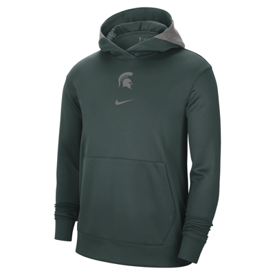 Nike Green Michigan State Spartans Team Basketball Spotlight Performance Pullover Hoodie