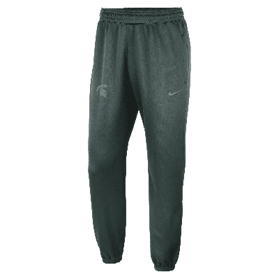Nike Men's College Dri-fit Spotlight (michigan State) Pants In Green