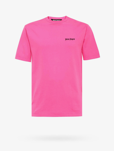 Palm Angels Logo-print Cotton T-shirt In Pink