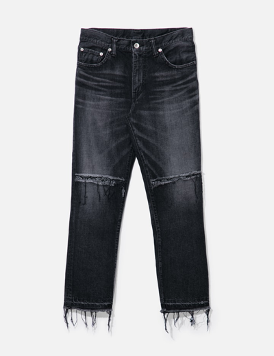 Sacai Washed Jeans In Black