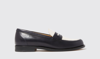 Scarosso Two-tone Leather Loafers In Blue & White - Calf