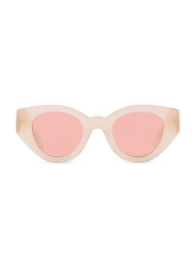 Burberry Women's Meadow 47mm Low-bridge Fit Pantos Sunglasses In Pink