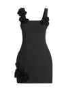 Elliatt Trompe Rosette Minidress In Black