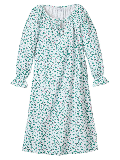 Petite Plume Kids' Girl's Delphine Sprigs Of The Season Nightgown In Green