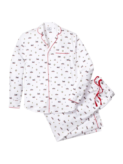 Petite Plume Men's Arctic Express Graphic Pyjamas In White