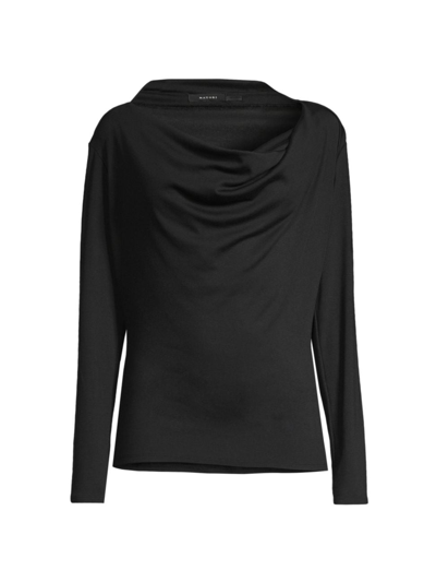 Natori Women's Cowlneck Jersey Top In Black