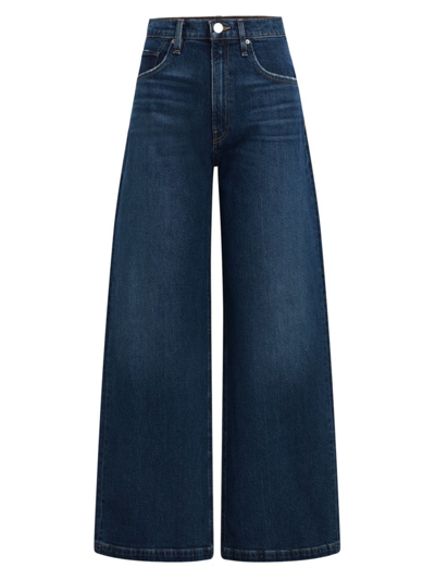 Hudson James High Rise Wide Leg Jeans In Naval