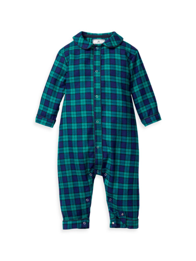 Petite Plume Baby Boy's Cambridge Highland Plaid Romper In Green