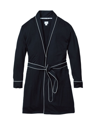 Petite Plume Pima Cotton Jersey Robe In Black