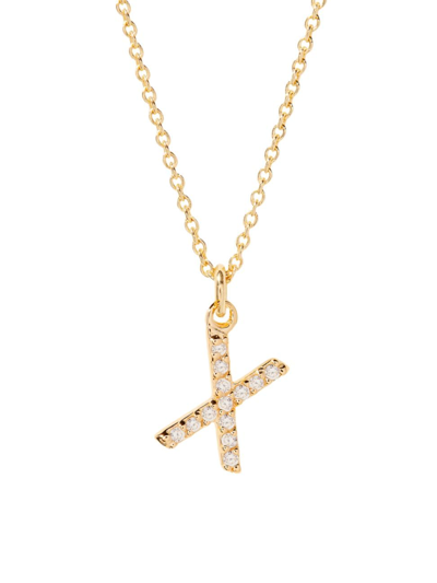 Brook & York Women's Blaire 14k-yellow-gold Vermeil & 0.3-0.11 Tcw Diamond Initial Pendant Necklace In Initial X