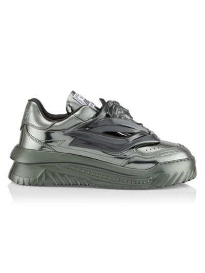 VERSACE MEN'S ODISSEA LOW-TOP LEATHER SNEAKERS