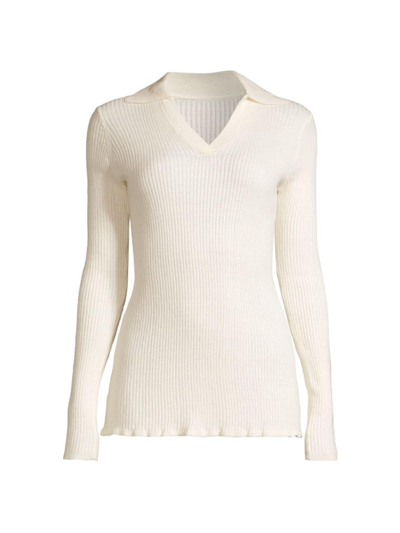 Capsule 121 Women's Sierra Cotton & Cashmere Sweater In Starch