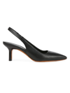 Vince Devi Smooth Leather Slingback Pumps In Black