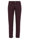Brunello Cucinelli Men's Dyed Comfort Lightweight Denim Traditional Fit Five-pocket Trousers In Sloe