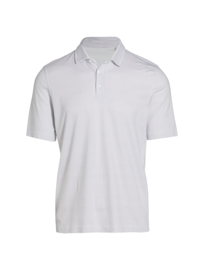 Saks Fifth Avenue Men's Slim-fit Pin Dot Polo Shirt In Moonless