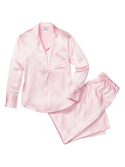 Petite Plume Pink Silk Wide Cuff Pajama Set