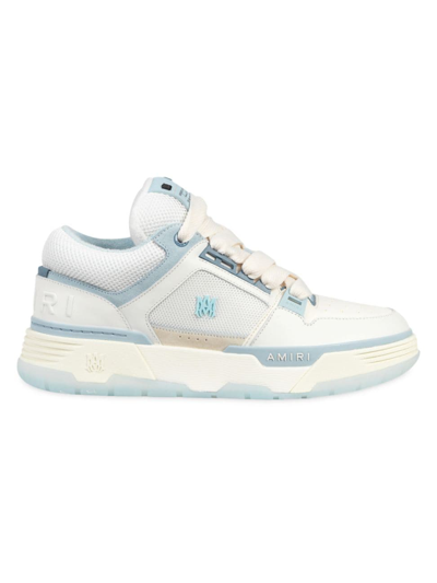 Amiri Ma-1 Sneaker In White,light Blue