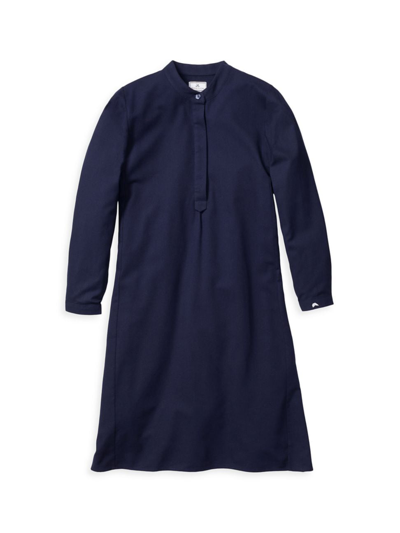 Petite Plume Flannel Grace Nightgown In Navy