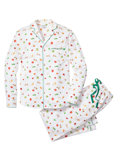 Petite Plume Men's Shades Of Autumn Graphic Pajamas In White