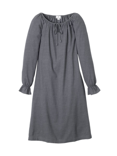 Petite Plume Flannel Delphine Nightgown In Grey