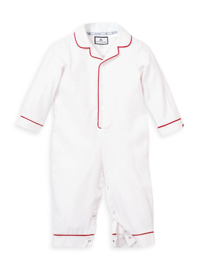 Petite Plume Baby Girl's Piped Cotton-blend Romper In White