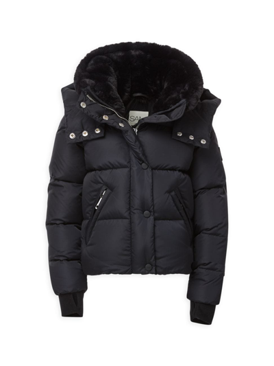 Sam. Little Girl's & Girl's Lara Puffer Jacket In Black