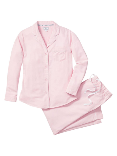 Petite Plume Flannel Pajama Set In Pink
