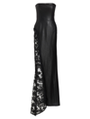 ALICE AND OLIVIA WOMEN'S RETHA STRAPLESS VEGAN LEATHER & SEQUINED GOWN