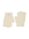 Isabel Marant Women's Blaise Logo Appliquè Wool Fingerless Gloves In Ecru