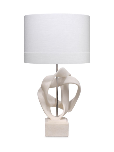 Jamie Young Co. Modern Coastal Intertwined Table Lamp In White