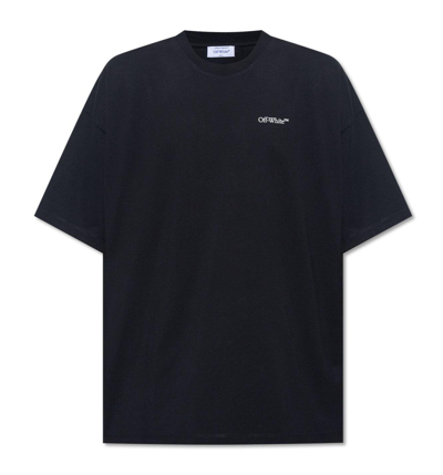 Off-white Printed Cotton-jersey T-shirt In Black