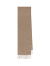 MAX MARA LOGO DETAILED FRINGED SCARF