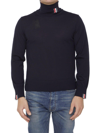 THOM BROWNE JERSEY STRIPED RELAXED TURTLENECK JUMPER