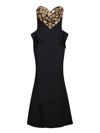 MOSCHINO SWEETHEART-NECK EMBROIDERED STRAPLESS MAXI DRESS