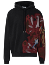 Ambush Hoodie With Red Graphic Print In Black