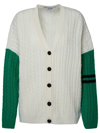 MSGM COLOUR-BLOCK KNITTED CARDIGAN