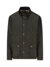 Barbour Crinkled Finish Shirt Jacket In Green