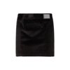 Dolce & Gabbana Ribbed Velvet Mini Skirt In Nero