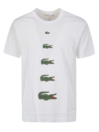 Comme Des Garçons Shirt Motif Printed Crewneck T-shirt In White