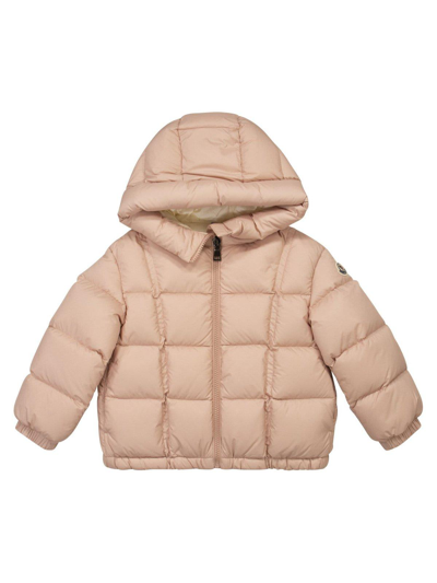 Moncler Kids' Ana Opaque Nylon Down Jacket In Light Pink