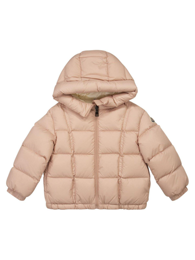 Moncler Kids' Ana哑光尼龙羽绒服 In Light Pink