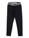 Off-white Logo Waistband Mid-rise Leggings In Nero