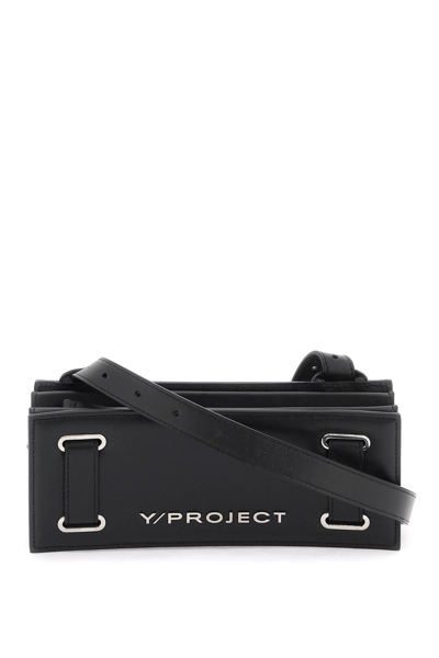 Y/project 'mini Accordion' Crossbody Bag In Black