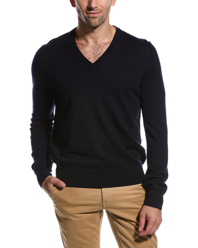 Brooks Brothers Big & Tall Merino Wool V-neck Sweater | Black | Size 3x In Blue